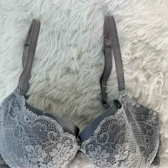 Victoria's Secret Angels Lace Ipex Bra Ice Grey Adjustable Straps Women’s 36D - Picture 4 of 11